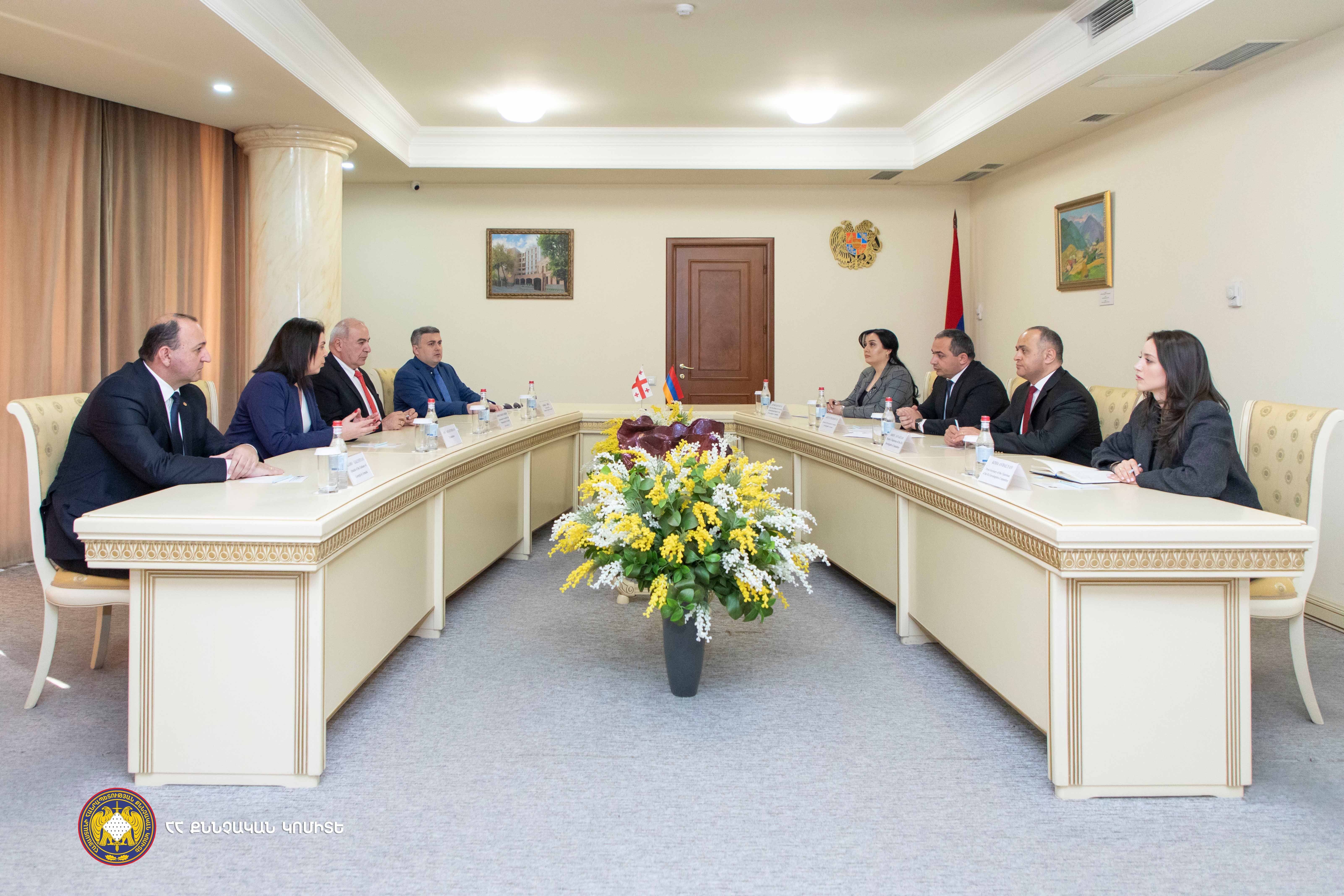 ՀՀ քննչական կոմիտեի նախագահ Արթուր Պողոսյանն ընդունել է ՀՀ-ում Վրաստանի արտակարգ և լիազոր դեսպանին